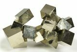 Shiny, Natural Pyrite Cube Cluster - Navajun, Spain #305232-1